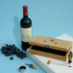 Coffret sommelier personnalisé - 5 accessoires - Papa et ses petits coeurs