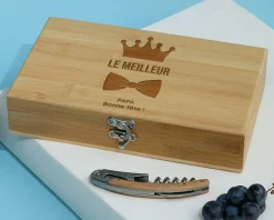 Coffret sommelier personnalisé - 5 accessoires - Papa Royal
