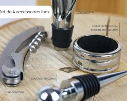 Coffret sommelier personnalisé anniversaire - 4 accessoires - Âge