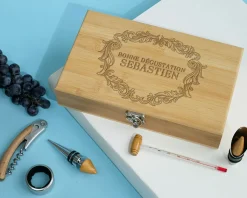 Coffret sommelier personnalisé - 5 accessoires - Bonne dégustation