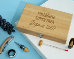 Coffret sommelier personnalisé - 5 accessoires - Texte