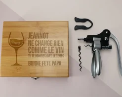 Coffret tire-bouchon personnalisé - Citation