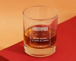 Coffret whisky - Verre à whisky et bouteille de whisky personnalisés