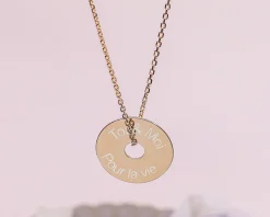 Collier homme personnalisé jeton sur chaîne