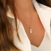 Collier personnalisé avec pendentif petite fille ou petit garçon - Argent