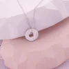 Collier personnalisé Jeton coeur en Argent véritable