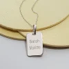 Collier plaque Homme en Argent véritable