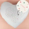 Coussin coeur personnalisé - Message Secret