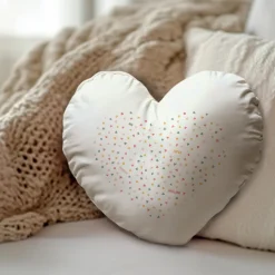 Coussin coeur personnalisé - Message Secret
