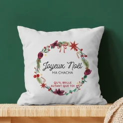 Coussin de Noël personnalisé - Message