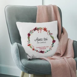 Coussin de Noël personnalisé - Message