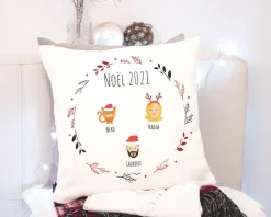 Coussin de Noël personnalisé - Family Circus