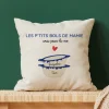 Coussin personnalisé - Bols prénoms famille