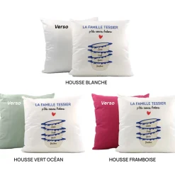 Coussin personnalisé - Bols prénoms famille