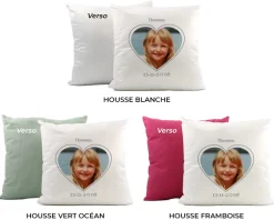 Coussin personnalisé - Coeur Photo