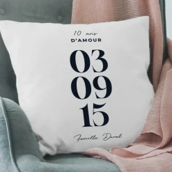 Coussin personnalisé - Date Marquante