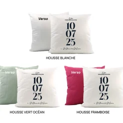 Coussin personnalisé - Date Marquante