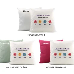 Coussin personnalisé - Famille fleurs