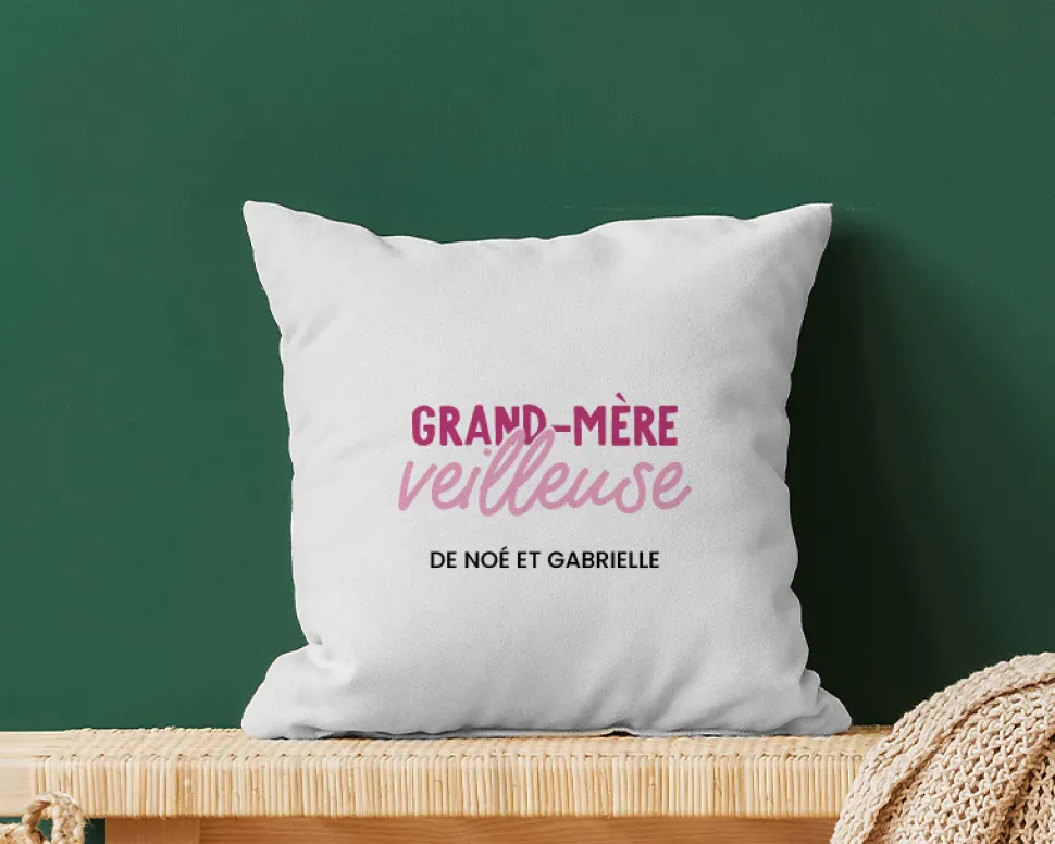 Coussin personnalisé - Grand mère-veilleuse