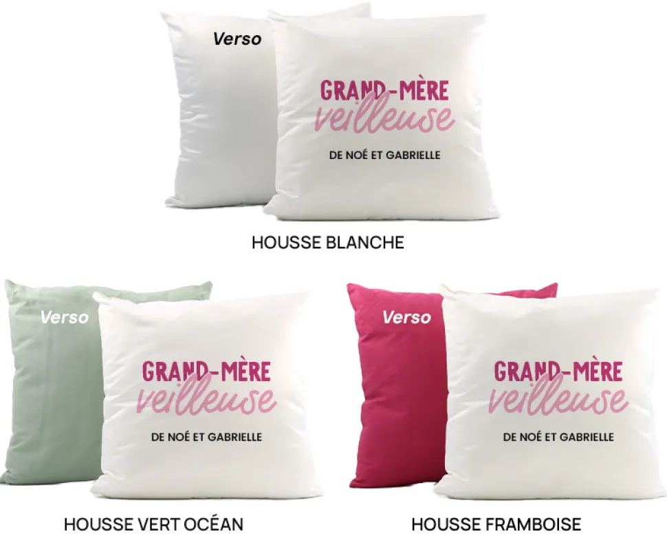Coussin personnalisé - Grand mère-veilleuse
