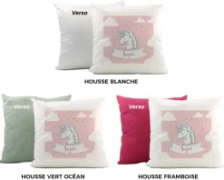 Coussin personnalisé - Licorne