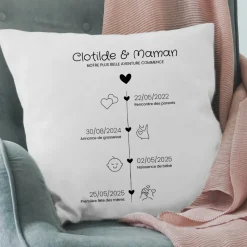 Coussin personnalisé - Ligne de Vie