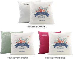 Coussin personnalisé - Mamie Fleurie