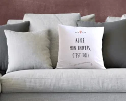 Coussin personnalisé - Message d'amour