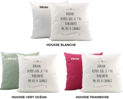 Coussin personnalisé - Message d'amour