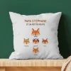 Coussin personnalisé - Papa Renard et sa meute