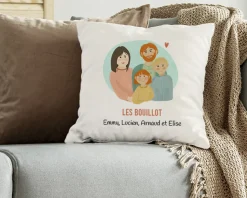 Coussin personnalisé - Portrait de famille