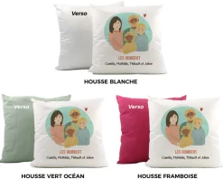 Coussin personnalisé - Portrait de famille