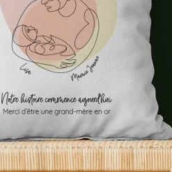 Coussin personnalisé - Première Fête des Grands-mères