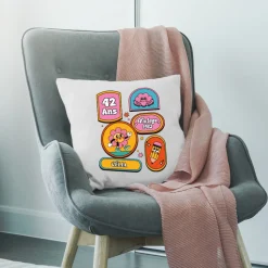 Coussin personnalisé - Stickers Rétro