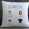 Coussin personnalisé famille - Family Circus