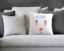 Coussin personnalisé famille - Family Circus