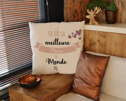 Coussin personnalisé femme - Meilleure du monde