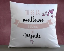 Coussin personnalisé femme - Meilleure du monde
