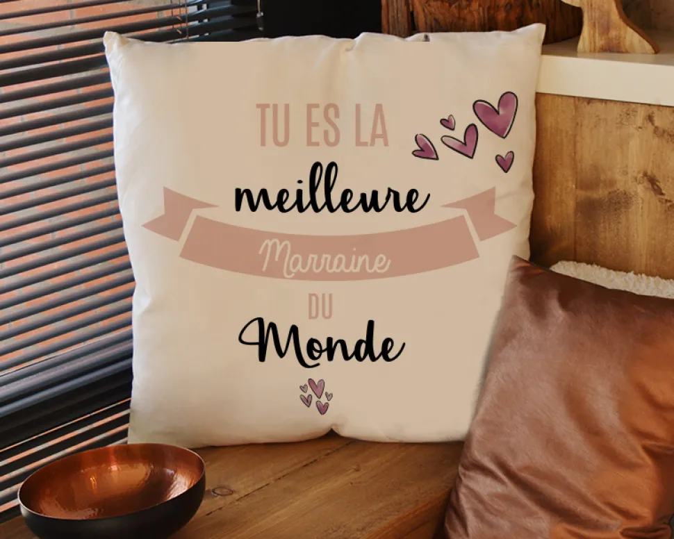Coussin personnalisé femme - Meilleure du monde