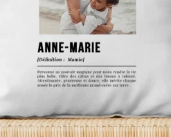 Coussin personnalisé photo - Définition Mamie