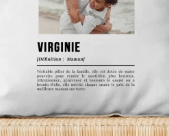 Coussin personnalisé photo - Définition Maman