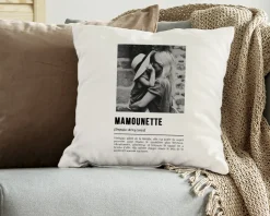 Coussin personnalisé photo - Définition Maman