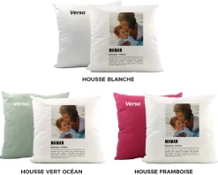 Coussin personnalisé photo - Définition Maman