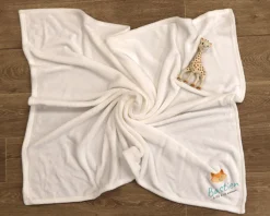 Couverture bébé personnalisée prénom - Renard
