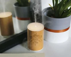 Diffuseur d'huile essentielle gravé - Maman Fleurie