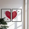 Duo d'affiches personnalisées - Cœur