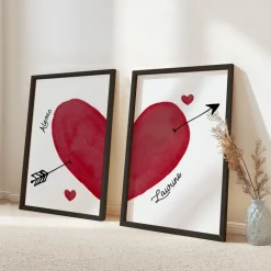 Duo d'affiches personnalisées - Cœur