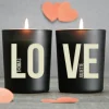Duo de bougies personnalisables et parfumées - LOVE