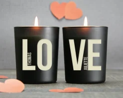 Duo de bougies personnalisables et parfumées - LOVE