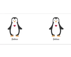 Duo de mugs personnalisés prénoms couple - Pingouins